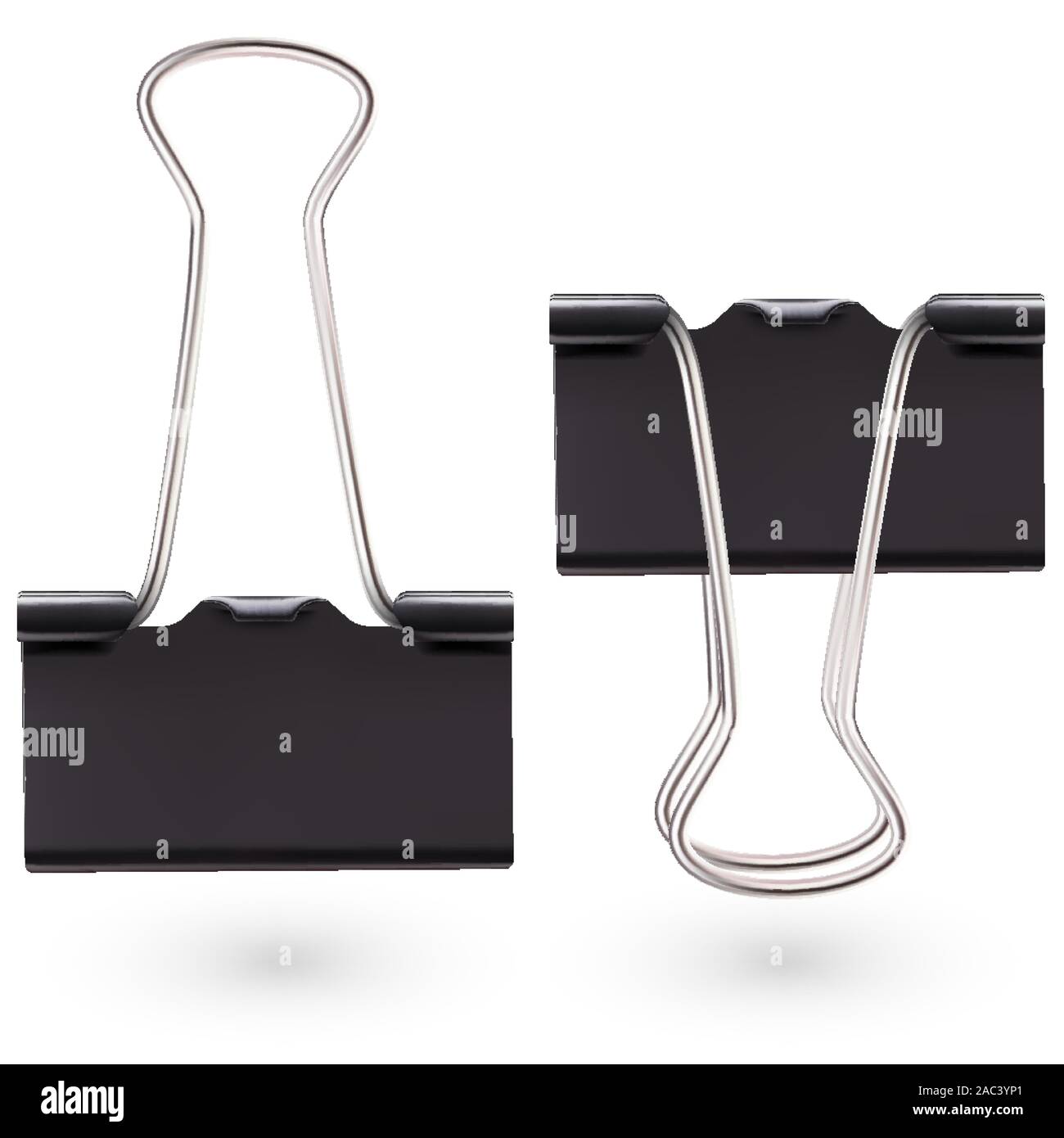 Paper clip isolated on white. Vector illustration Stock Vector Image