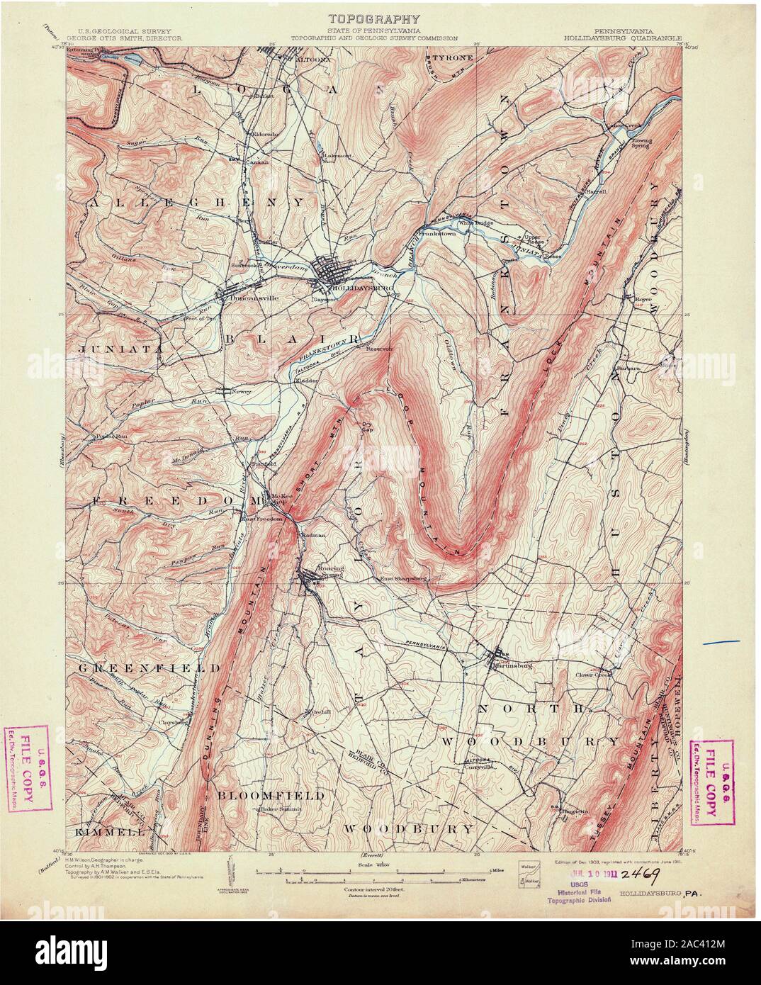 Map of hollidaysburg hires stock photography and images Alamy