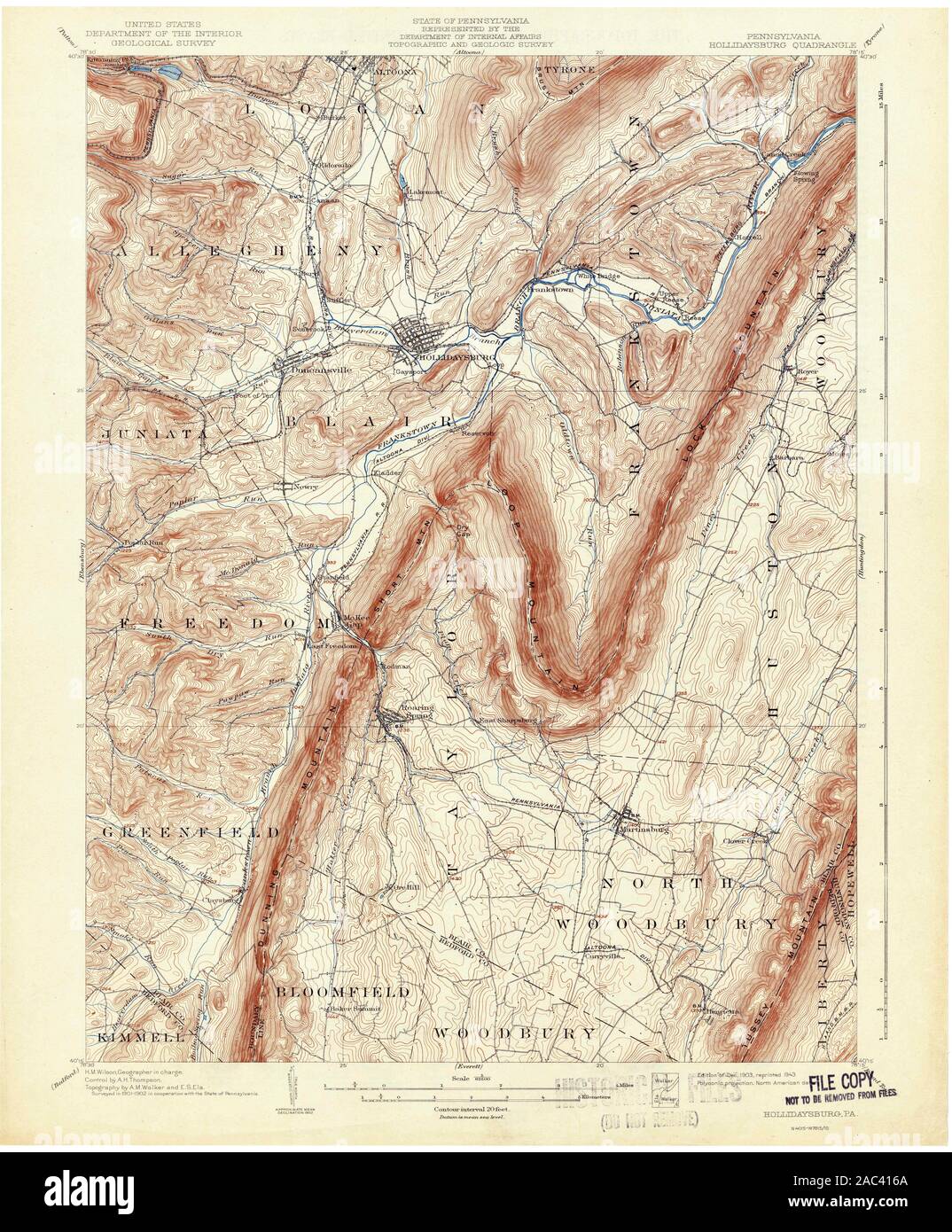 Map of hollidaysburg hires stock photography and images Alamy