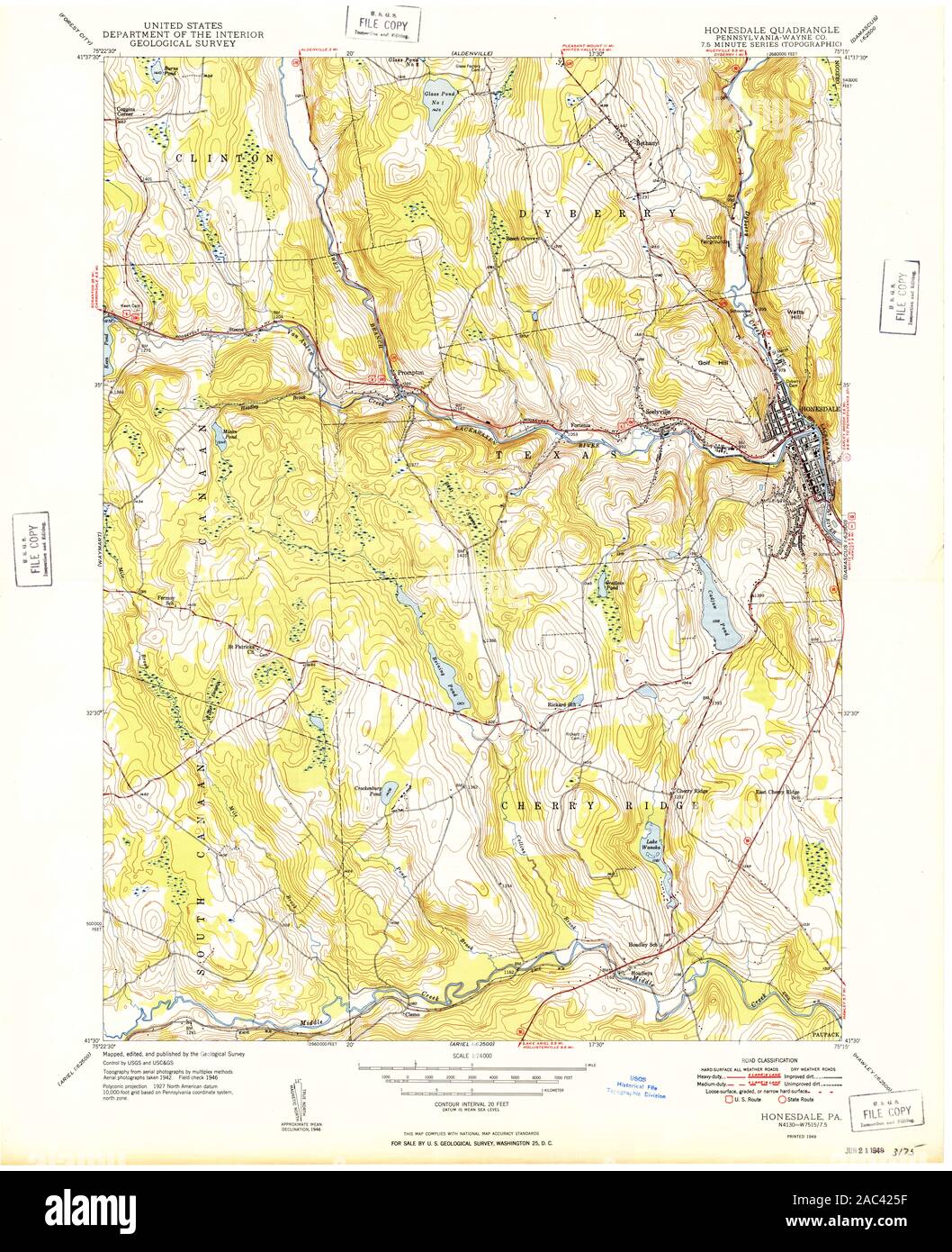 Honesdale map hires stock photography and images Alamy