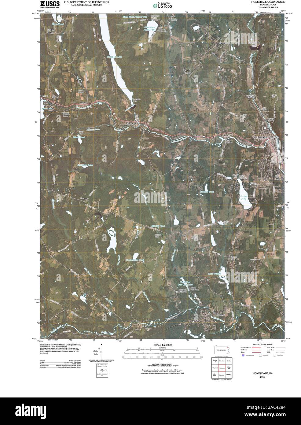 Map Of Honesdale High Resolution Stock Photography and Images Alamy