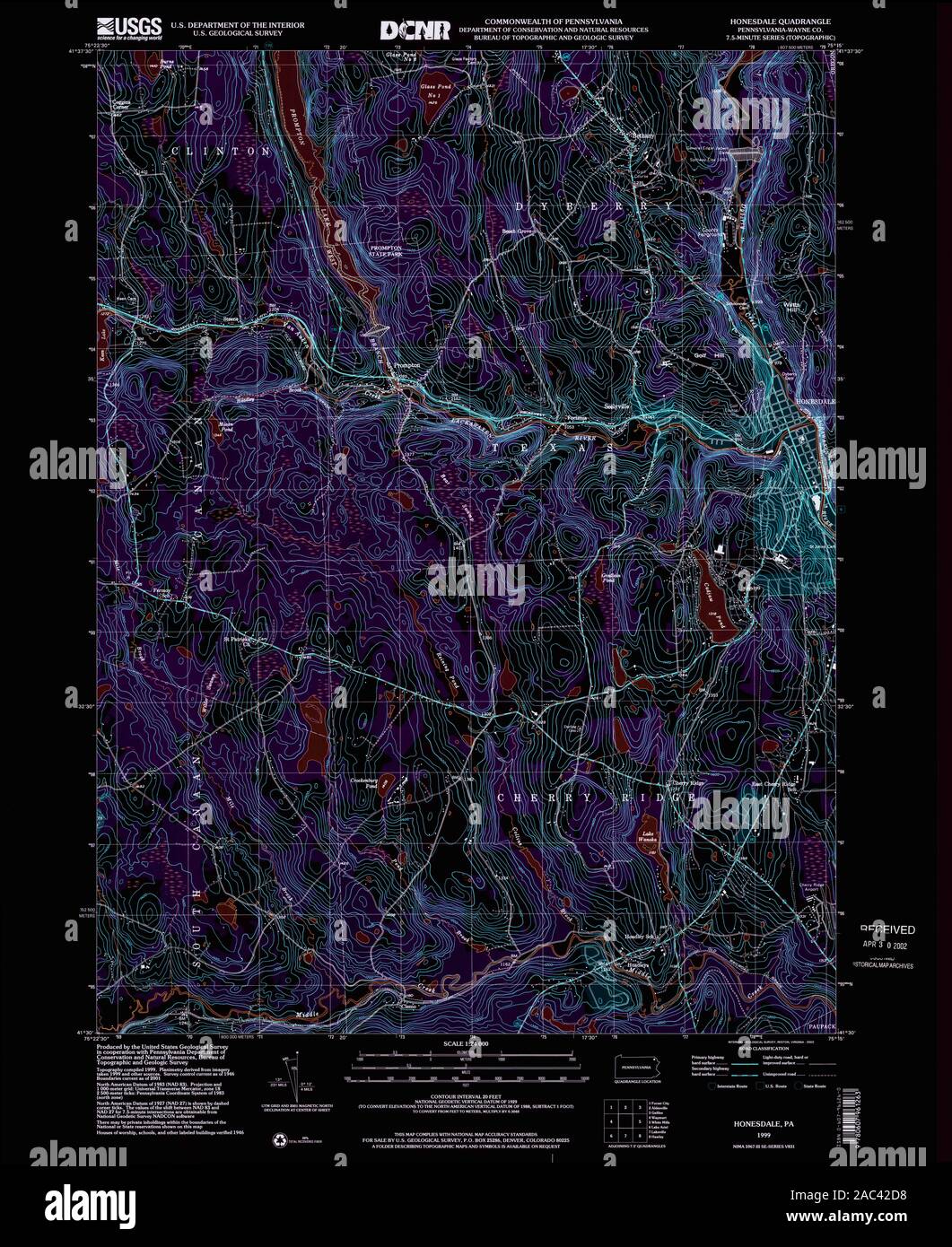 Map of honesdale hires stock photography and images Alamy