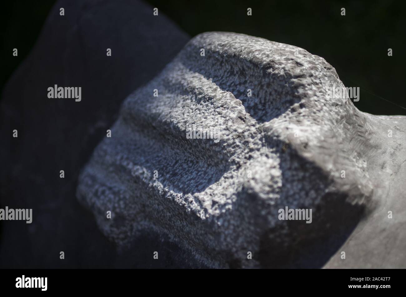 Detail of a contemporary stone sculpture Stock Photo