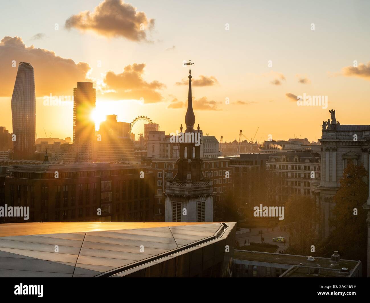 View from One New Change near St Pauls Cathedral, London. Stock Photo