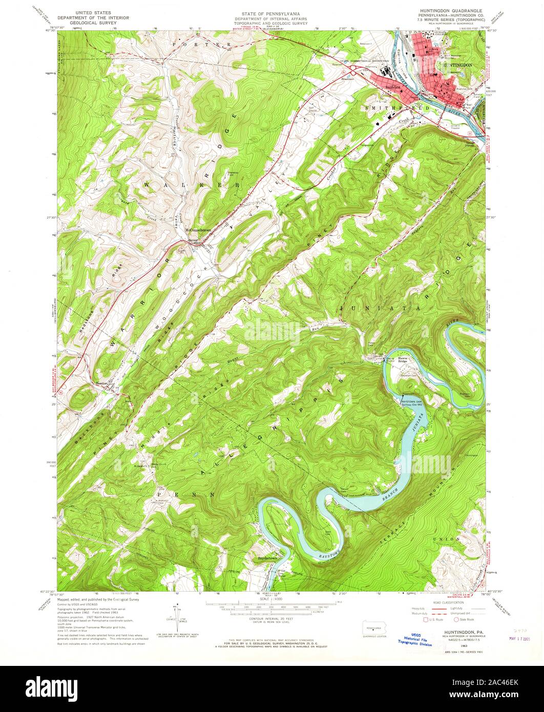 Huntingdon pa historical map Cut Out Stock Images & Pictures Alamy
