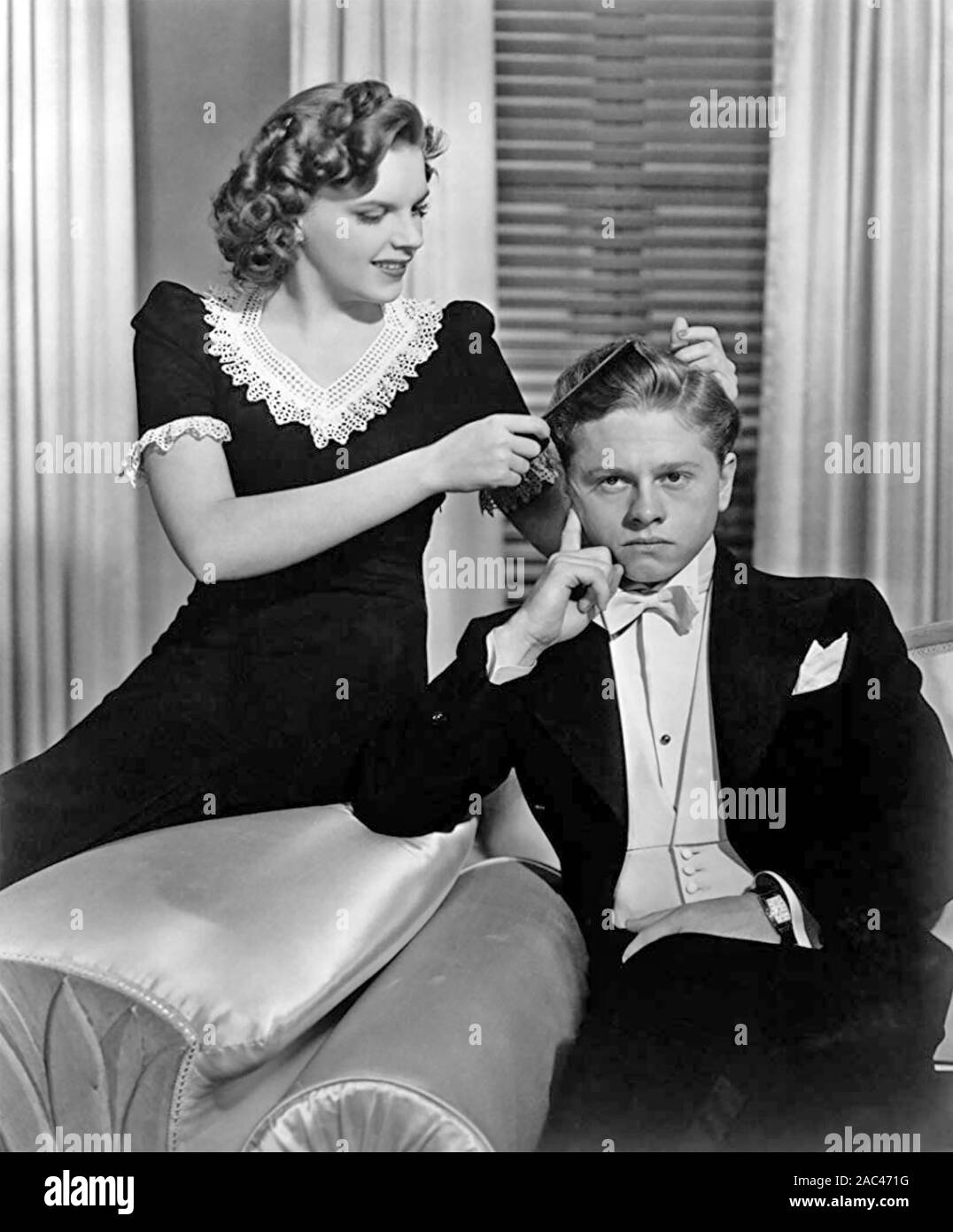 ANDY HARDY MEETS DEBUTANTE 1940 MGM film with Judy Garland and Mickey Rooney Stock Photo