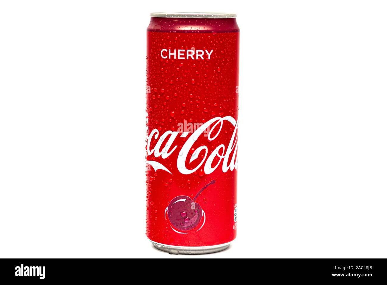 Cherry Coke verre isolated on white Photo Stock - Alamy