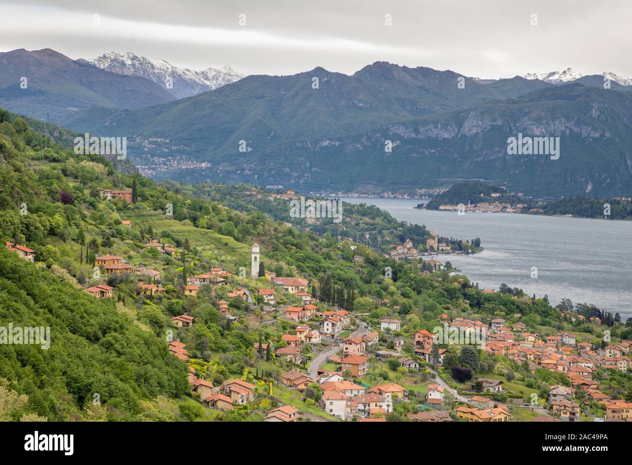 Ossuccio - The little town at Como lake . Stock Photo