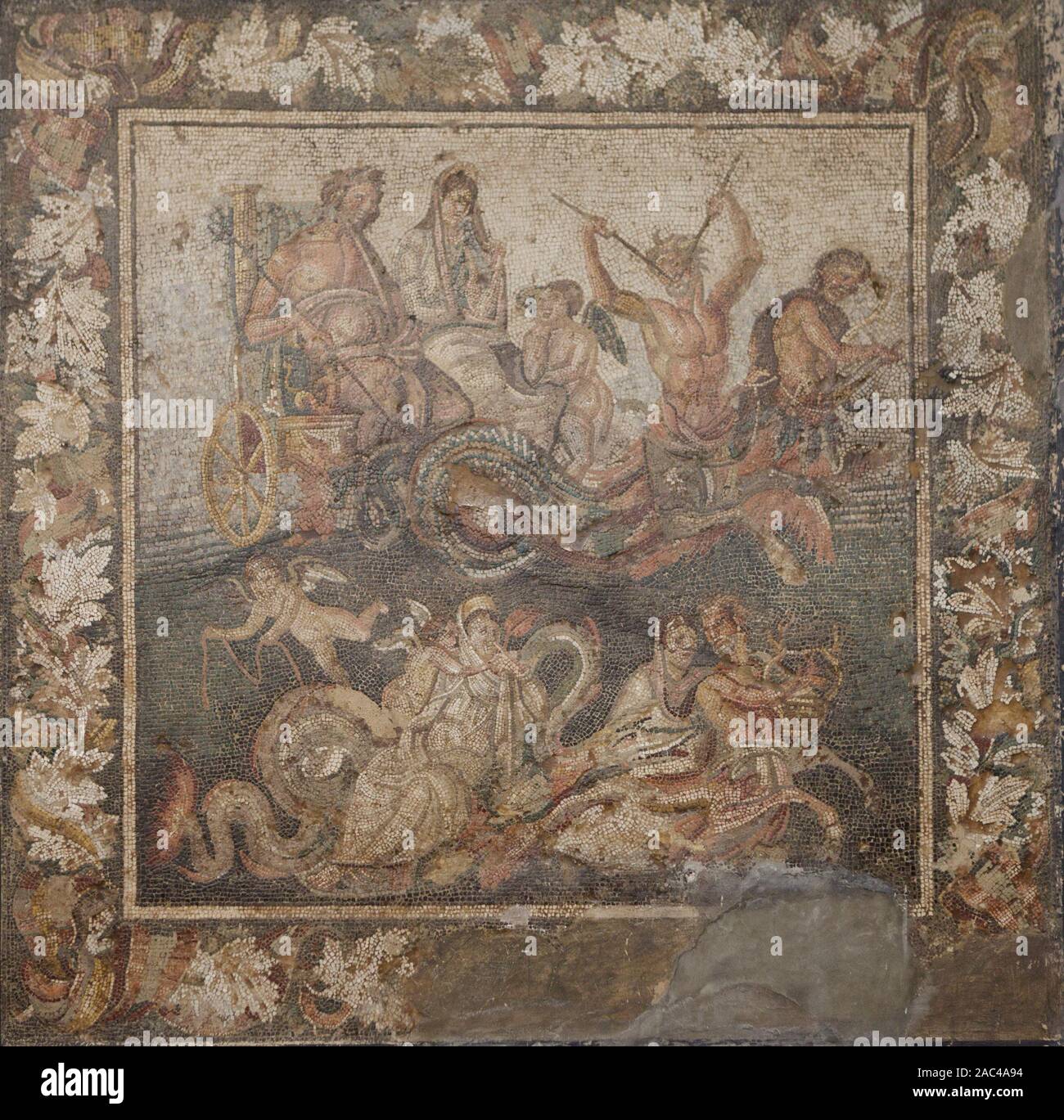 Pompeii Poseidon And Amphitrite On Wedding Bandwagon Ancient Roman 