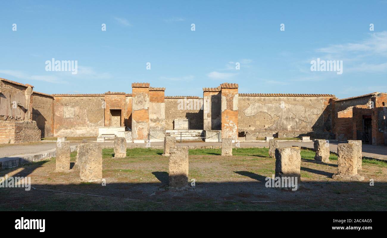 The Macellum of Pompeii (Pompei). Ancient Roman city in Pompei, Province of Naples, Campania, Italy Stock Photo