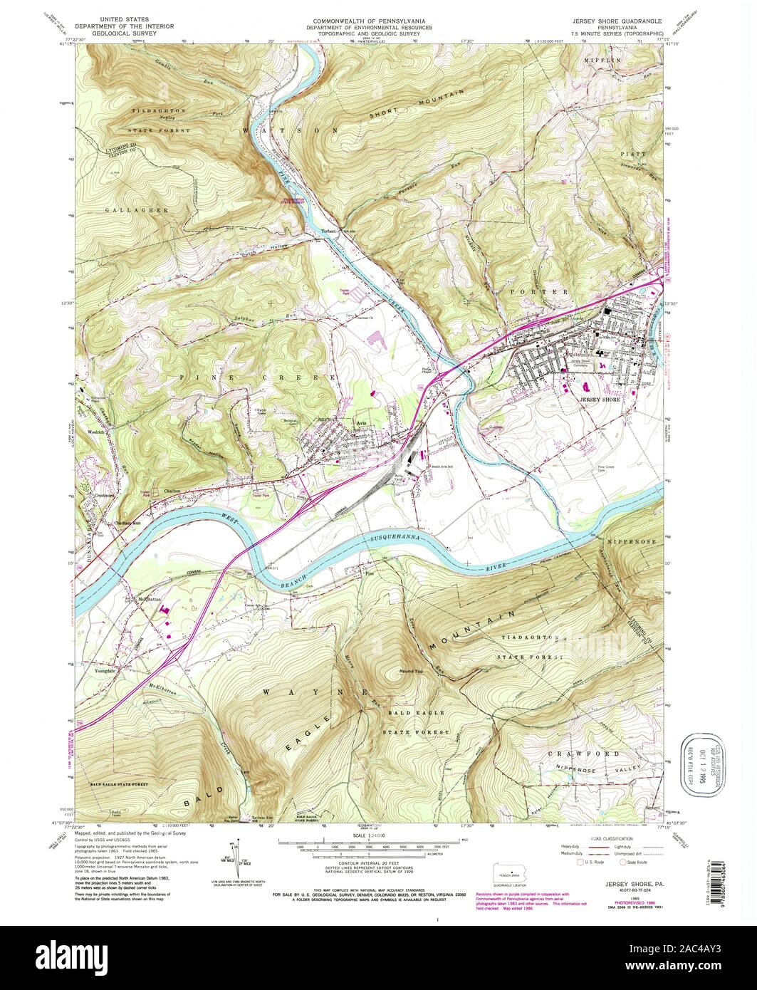 Jersey shore pennsylvania map hires stock photography and images Alamy