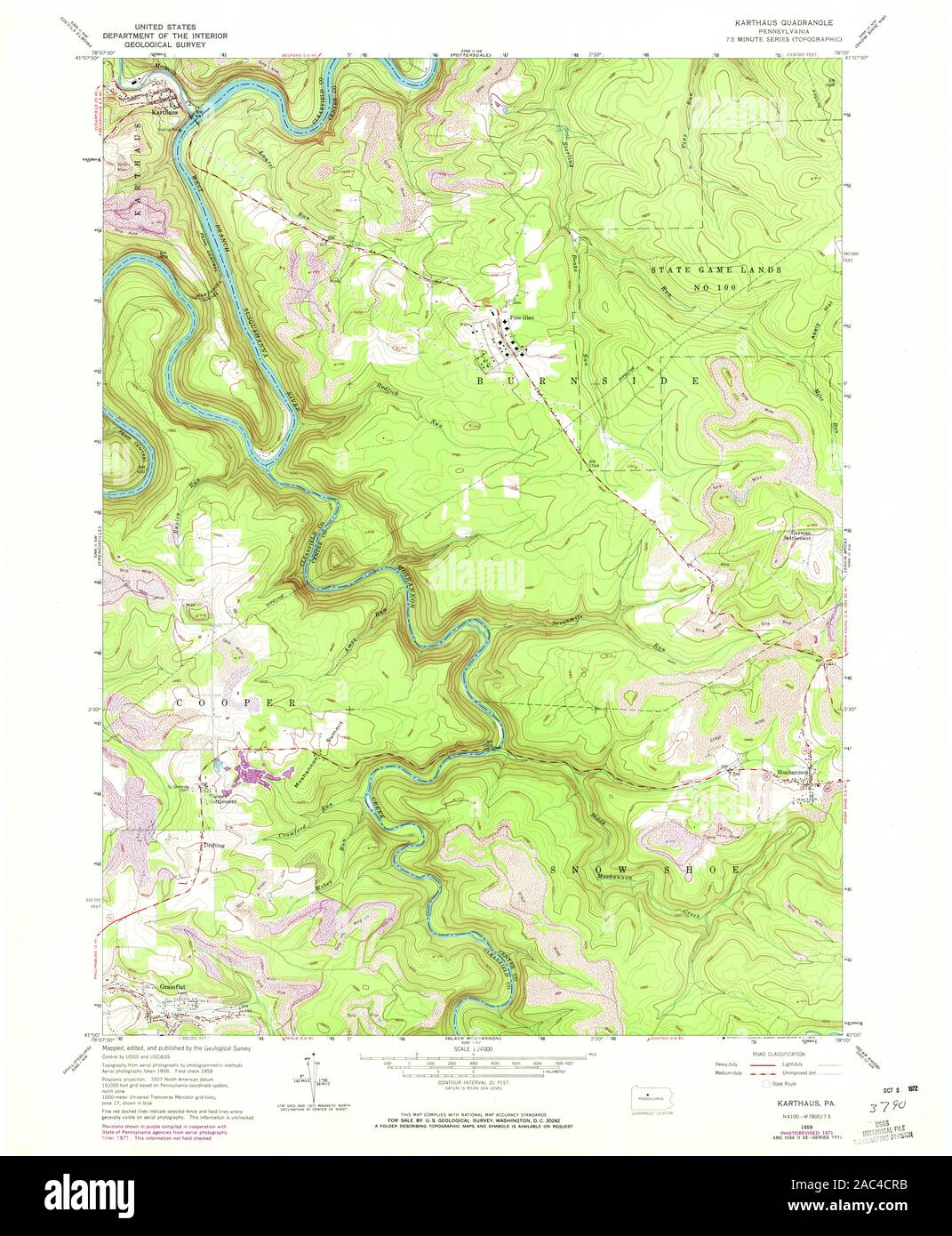 Karthaus pennsylvania map hires stock photography and images Alamy