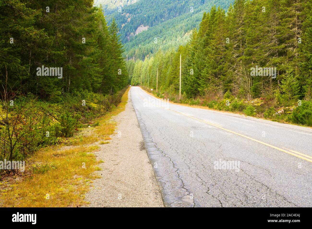 Chilliwack Lake Road, Chilliwack, British Columbia, Canada Stock Photo