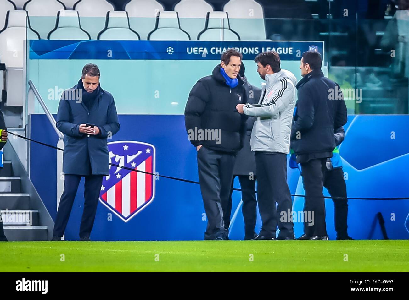 Torino Italy 26th Nov 2019 Presidente Juventus Andrea Agnelli And John Elkannduring Tournament Round Juventus Fc