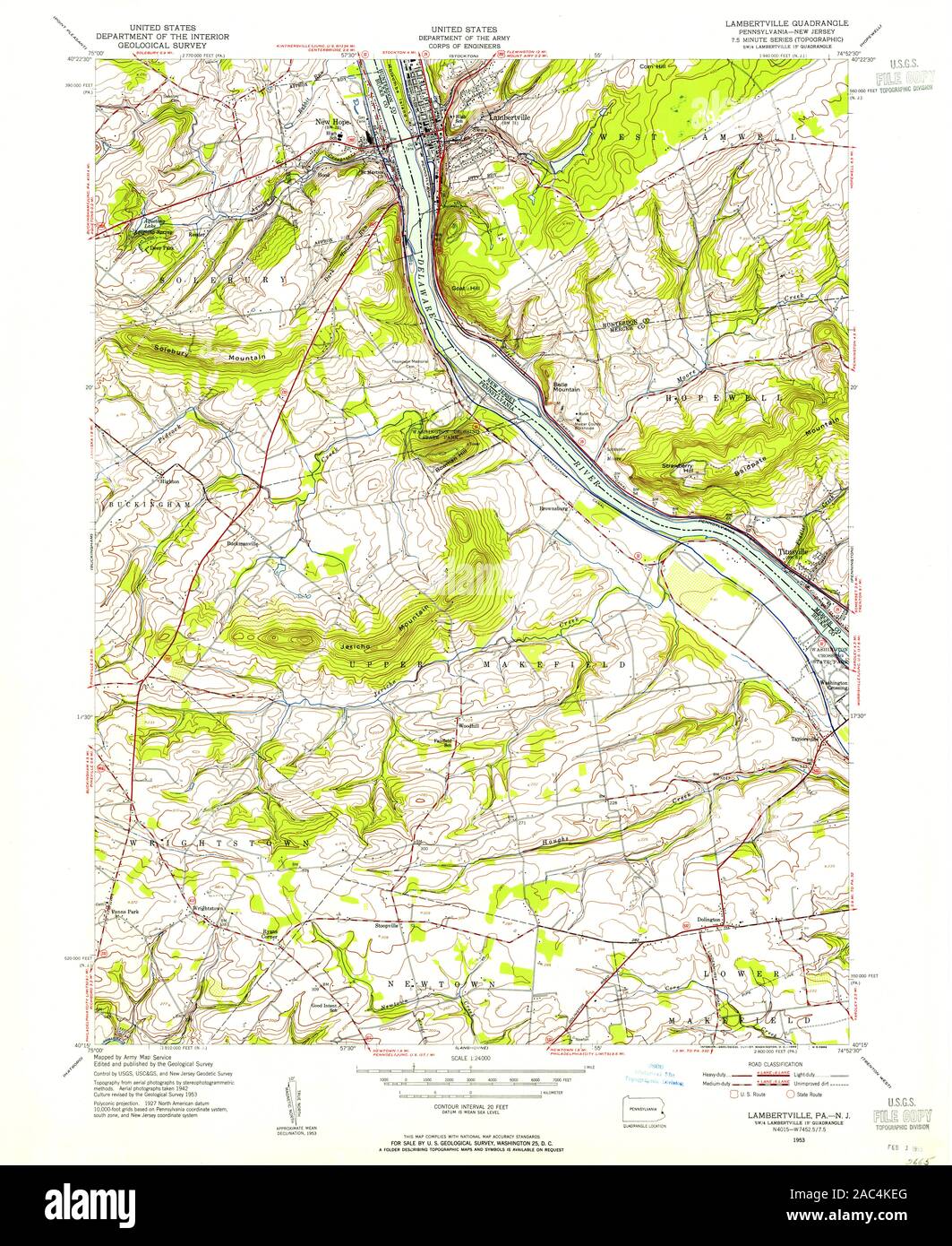 Map of lambertville hires stock photography and images Alamy