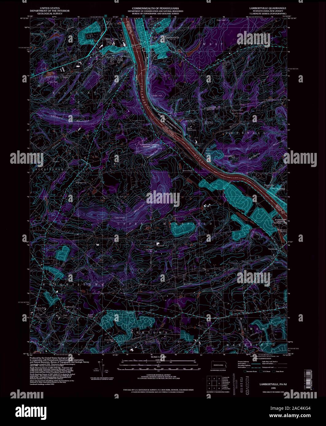 Map of lambertville hires stock photography and images Alamy