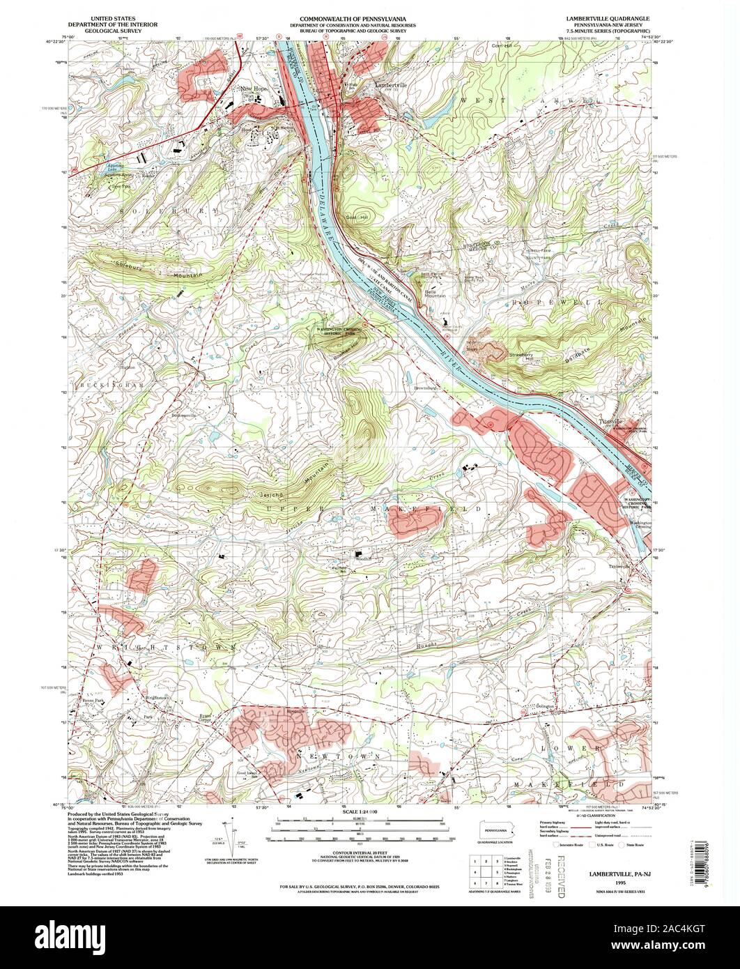 Map of lambertville hires stock photography and images Alamy