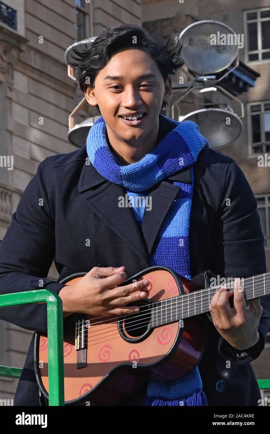 NEW YORK, NY NOVEMBER 28 Josh Dela Cruz rides float Blue's Clues