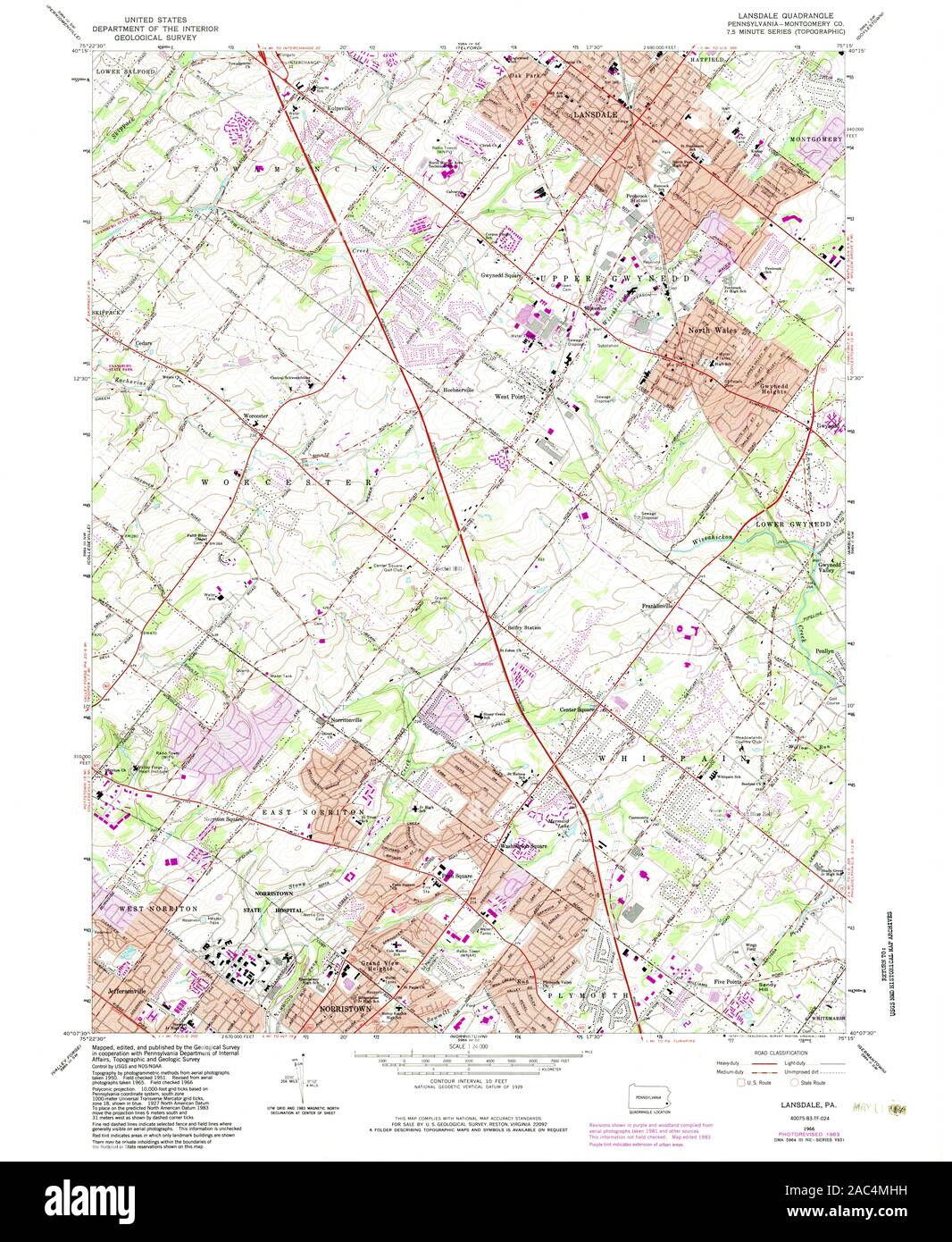 Map of lansdale hires stock photography and images Alamy