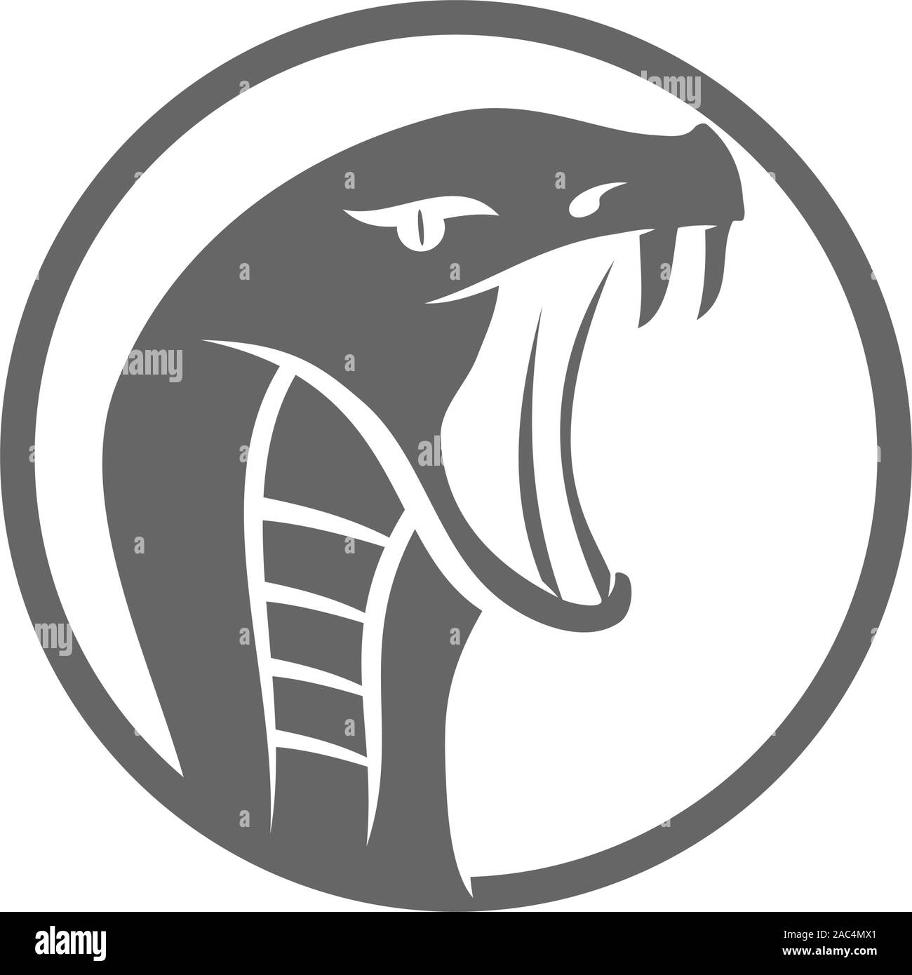 Snake logo template design Vector illustration Isolated Stock Vector