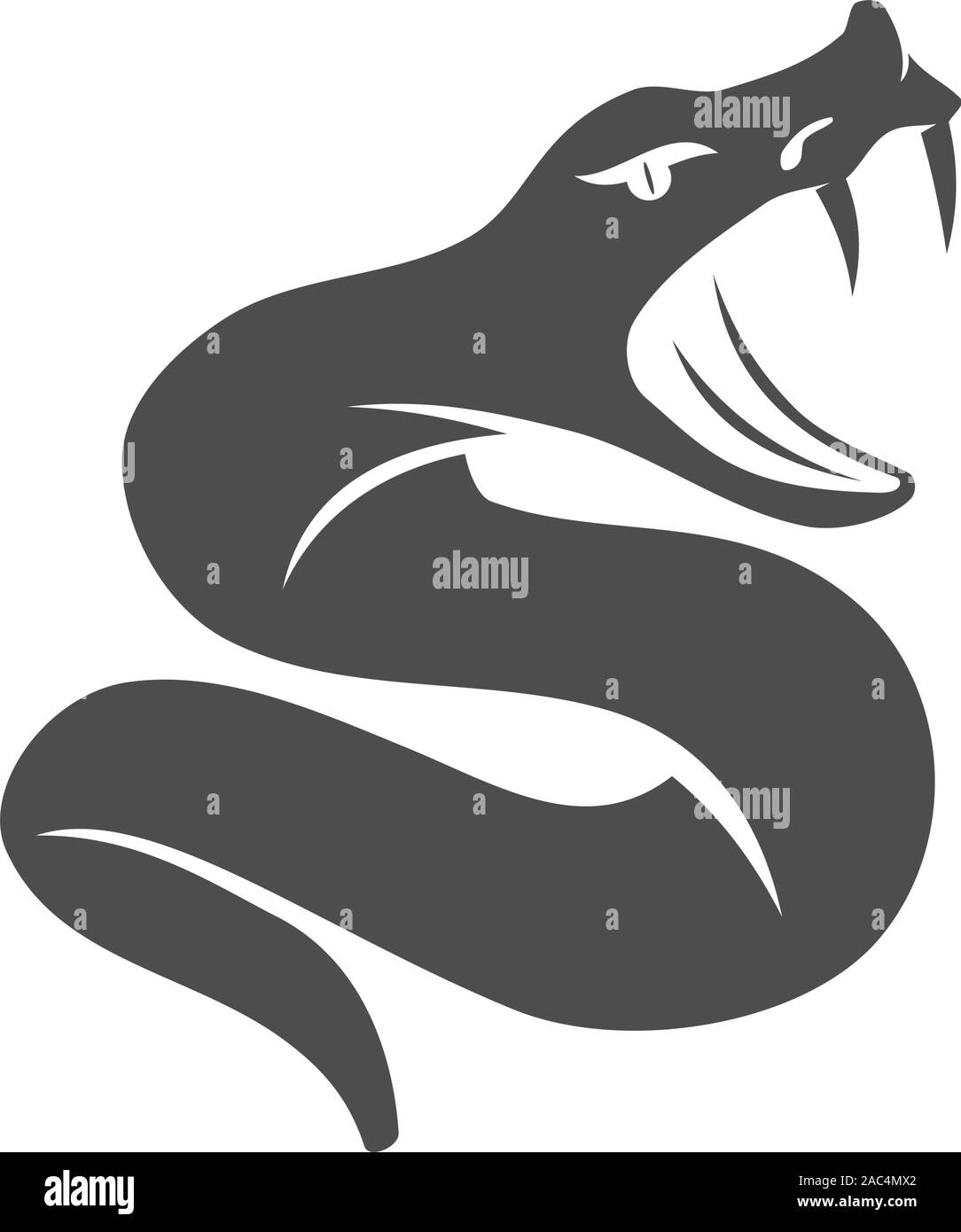 Snake logo template design Vector illustration Isolated Stock Vector