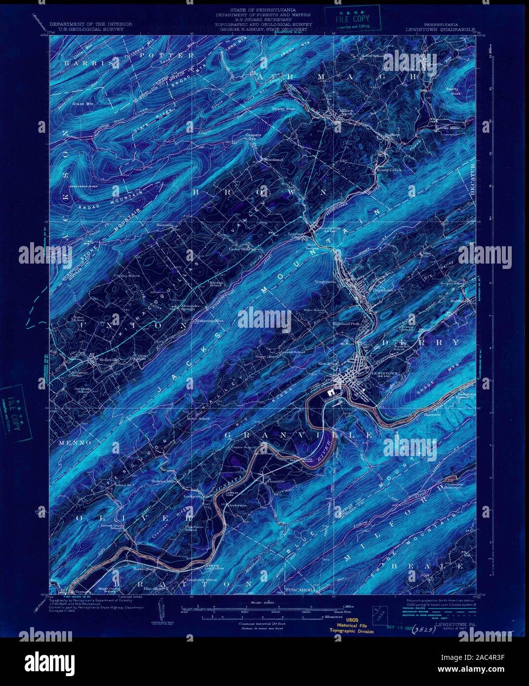 Lewisburg pennsylvania map hires stock photography and images Alamy