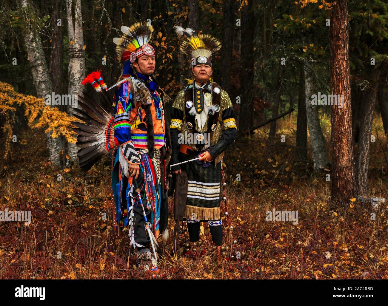 Blackfoot Native American War Dress Stock Photo