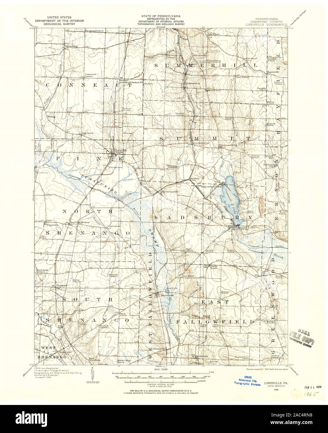 Linesville pennsylvania map hires stock photography and images Alamy