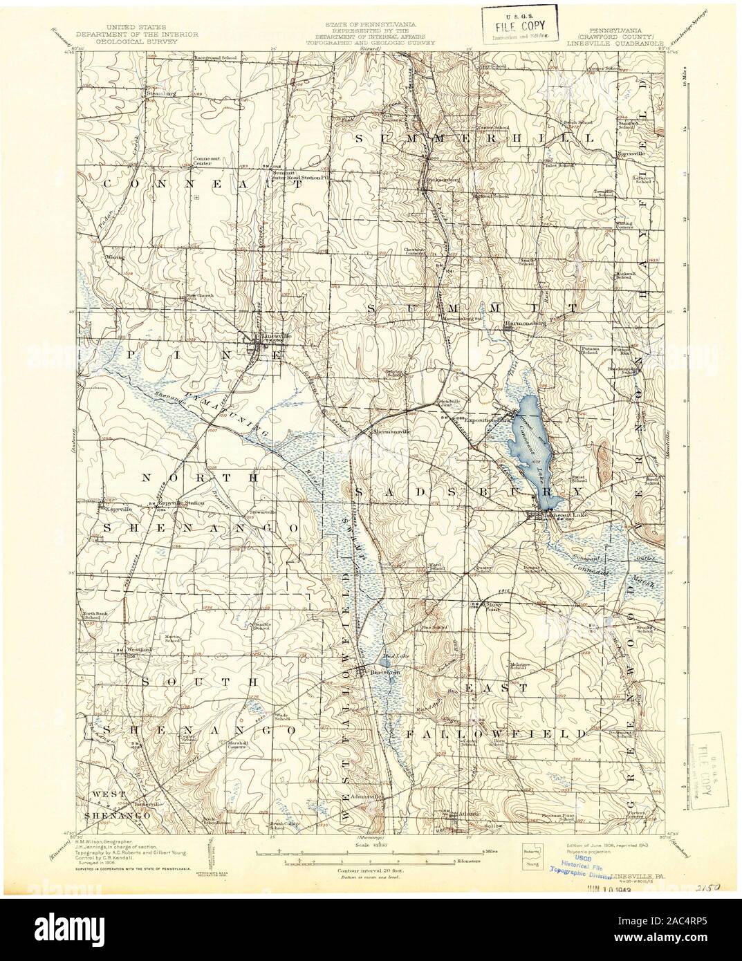 Map of linesville hires stock photography and images Alamy