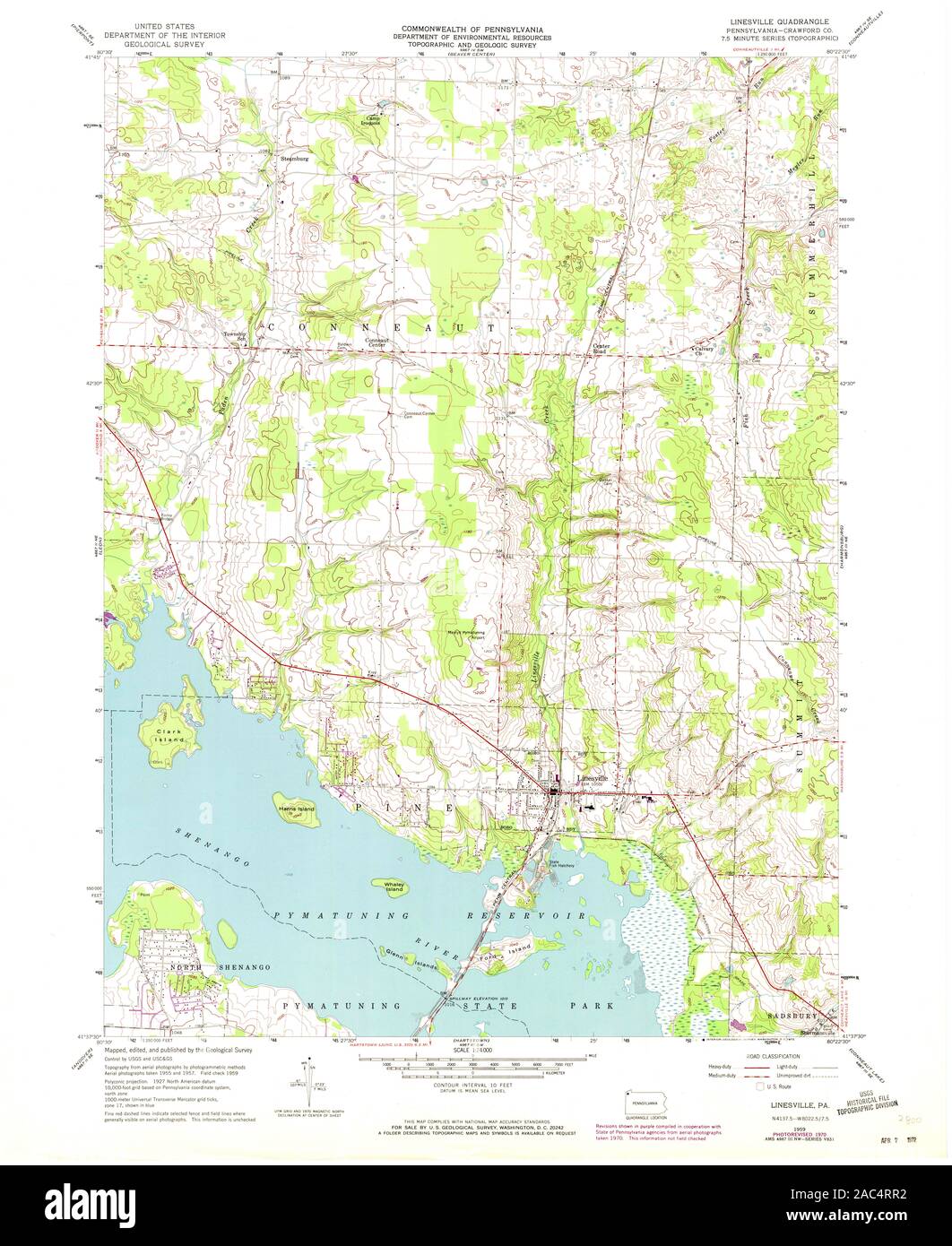 Linesville pennsylvania map hires stock photography and images Alamy