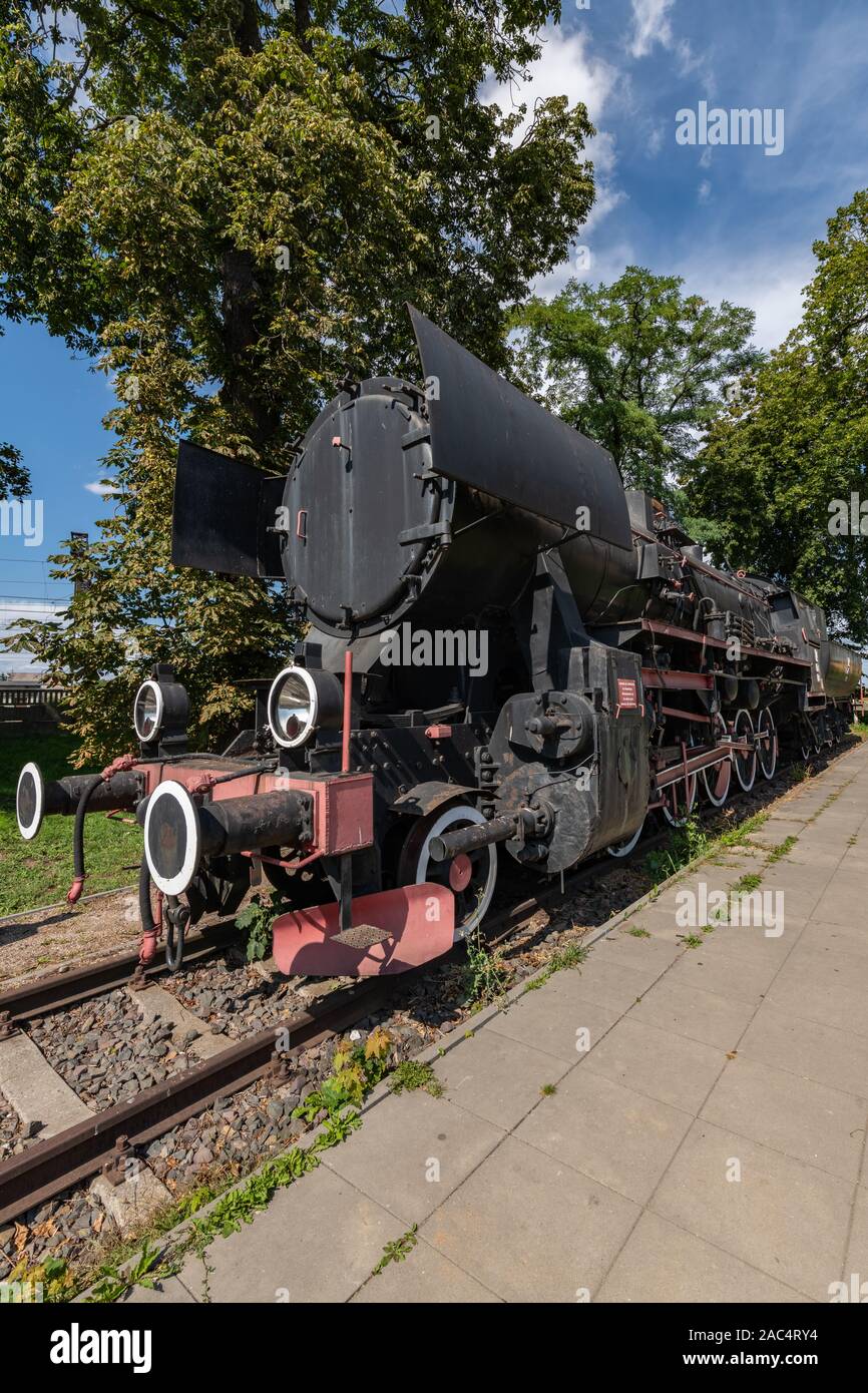 Steam locomotive , Jablonowo Pomorskie , Kuyavian-Pomeranian Voivodeship, Poland Stock Photo