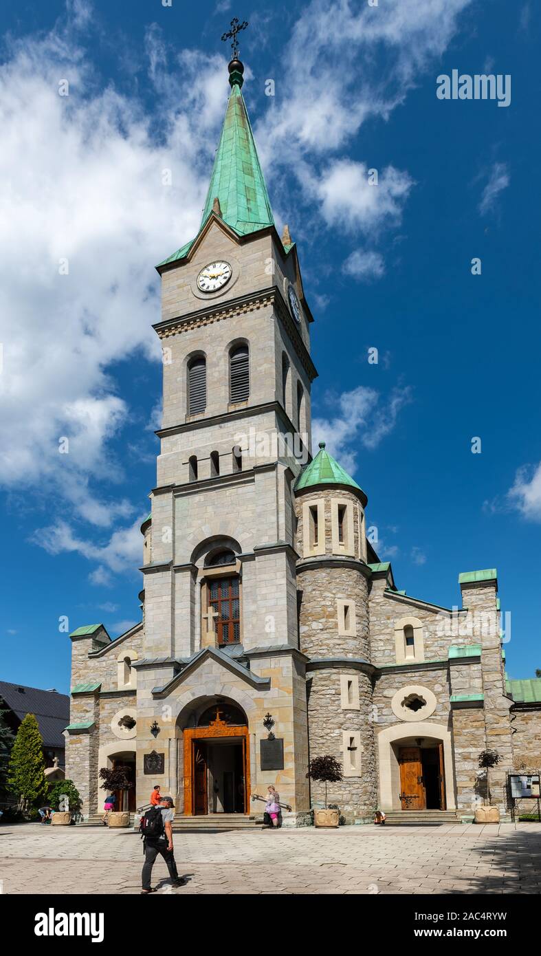 Catholic Holy Family Church in Krupowki Street in Zakopane, Poland Stock Photo
