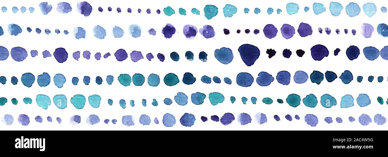 Hand Drawn Abstract Watercolor Seamless Pattern With Visible Brushstrokes. Stock Photo