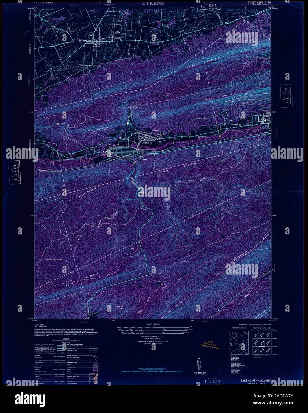 Lykens pennsylvania map hires stock photography and images Alamy