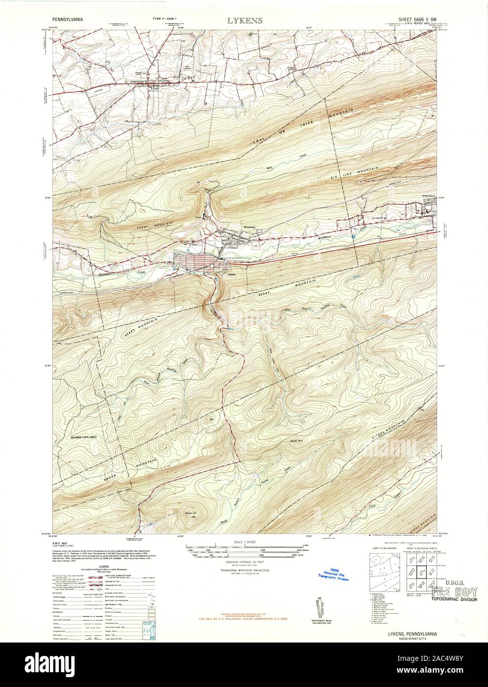 Lykens pennsylvania map hires stock photography and images Alamy