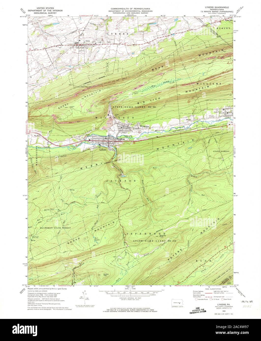 Map of lykens hires stock photography and images Alamy