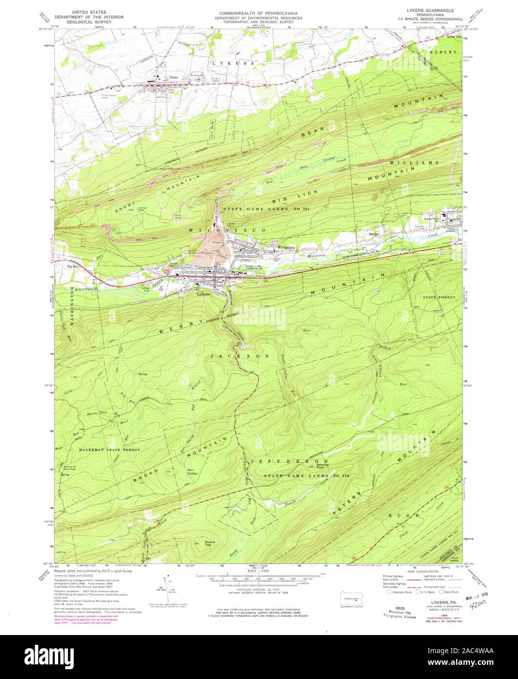 Map of lykens hires stock photography and images Alamy