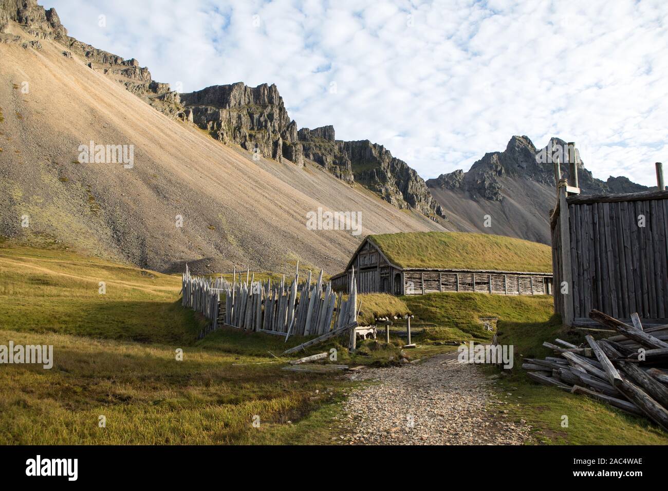 Viking Village Movie Set, Stokesnes Peninsula, Iceland Stock Photo Alamy