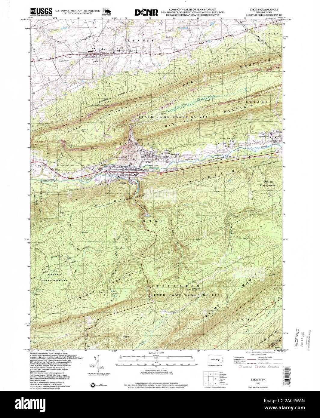 Lykens pennsylvania map hires stock photography and images Alamy