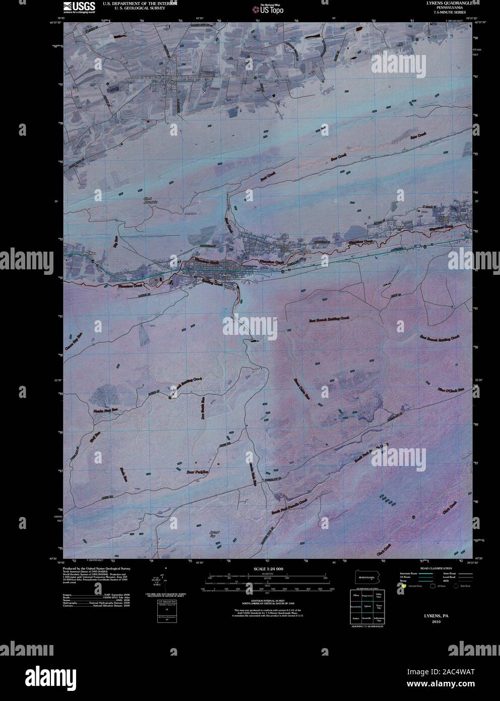 Map of lykens hires stock photography and images Alamy