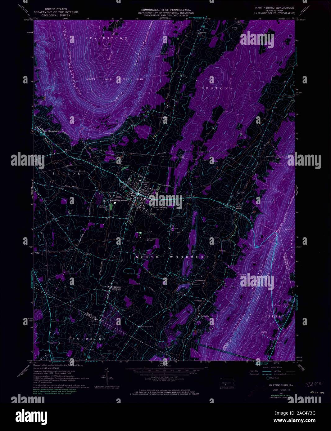 Martinsburg pennsylvania map hires stock photography and images Alamy