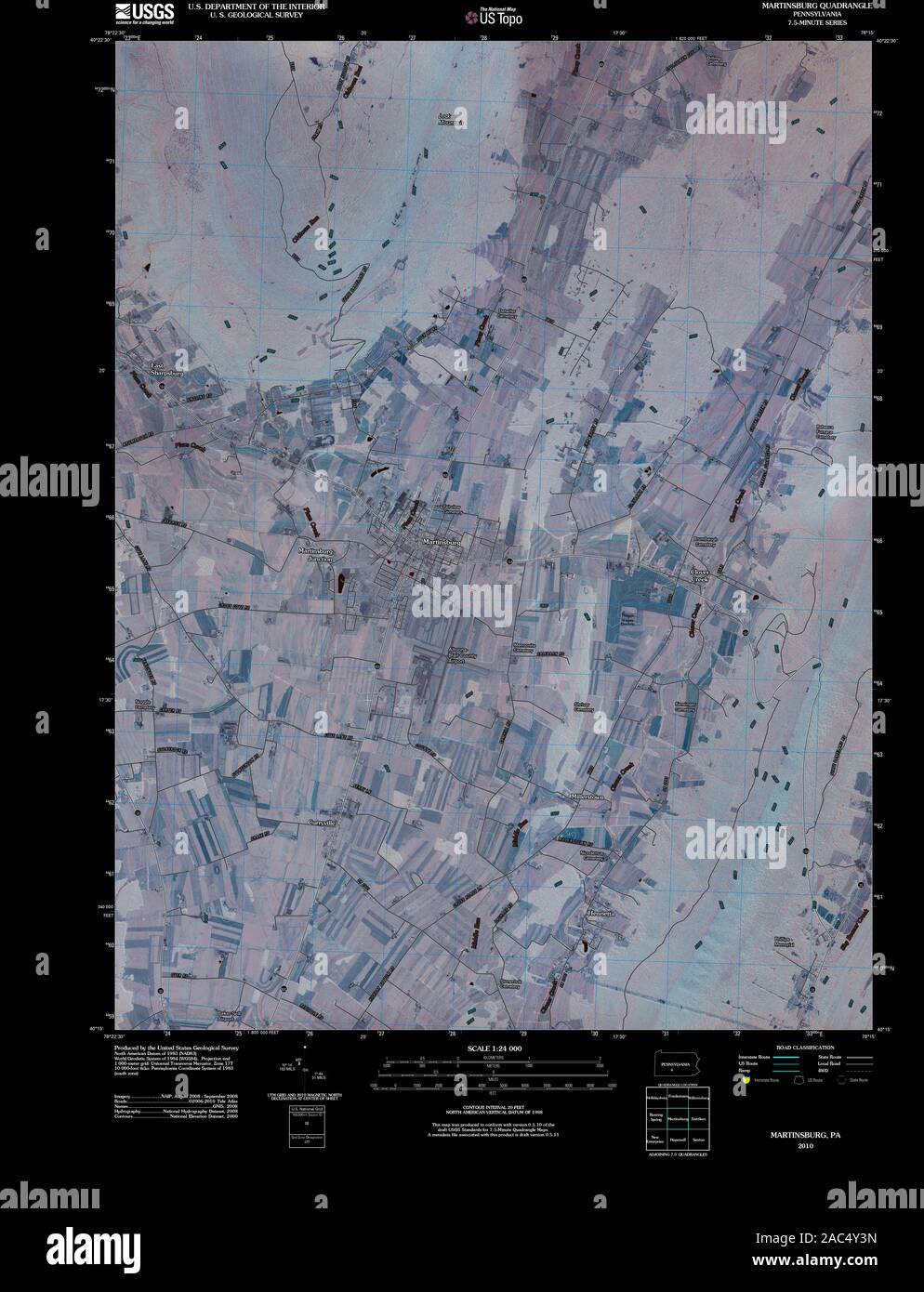 Martinsburg pennsylvania map hires stock photography and images Alamy