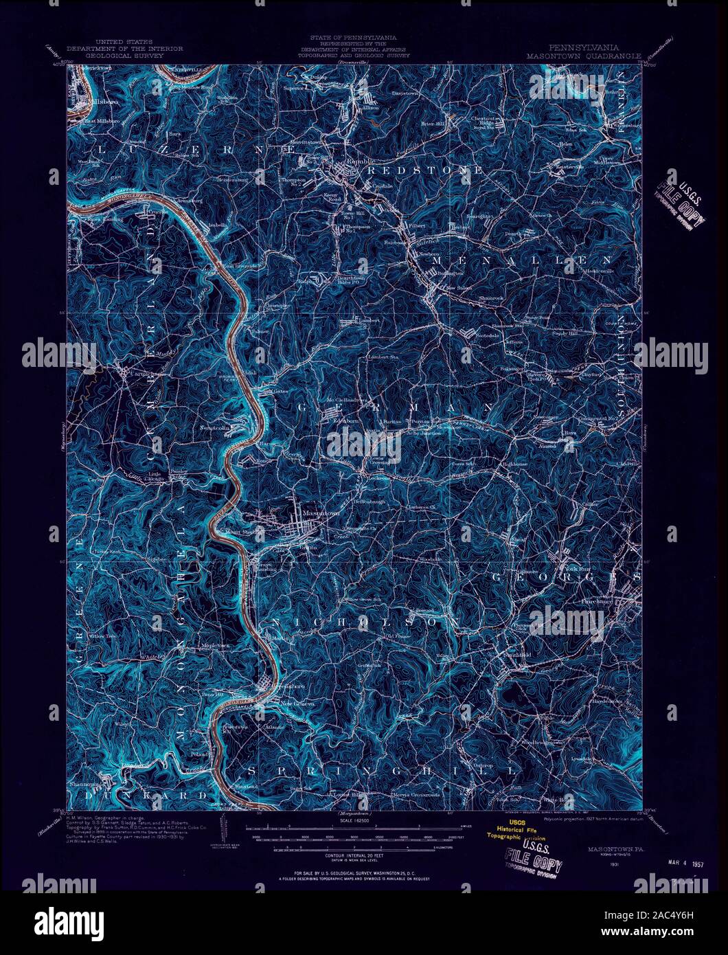 Masontown map hires stock photography and images Alamy