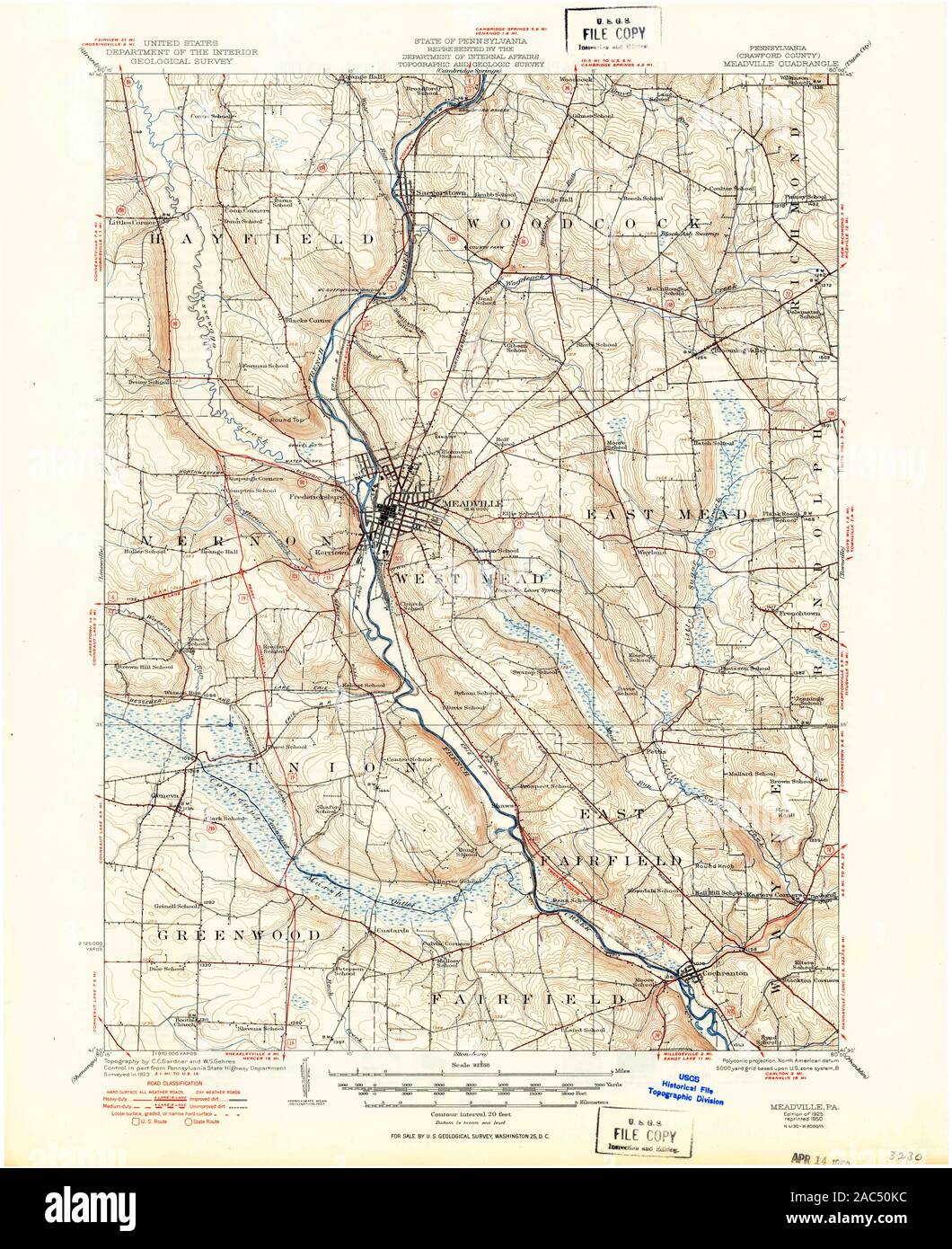 Meadville map Cut Out Stock Images & Pictures Alamy