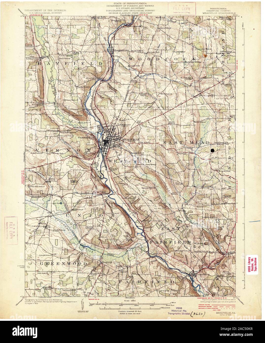 Map of meadville hires stock photography and images Alamy