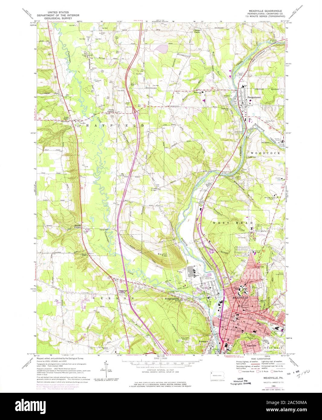 Map of meadville hires stock photography and images Alamy