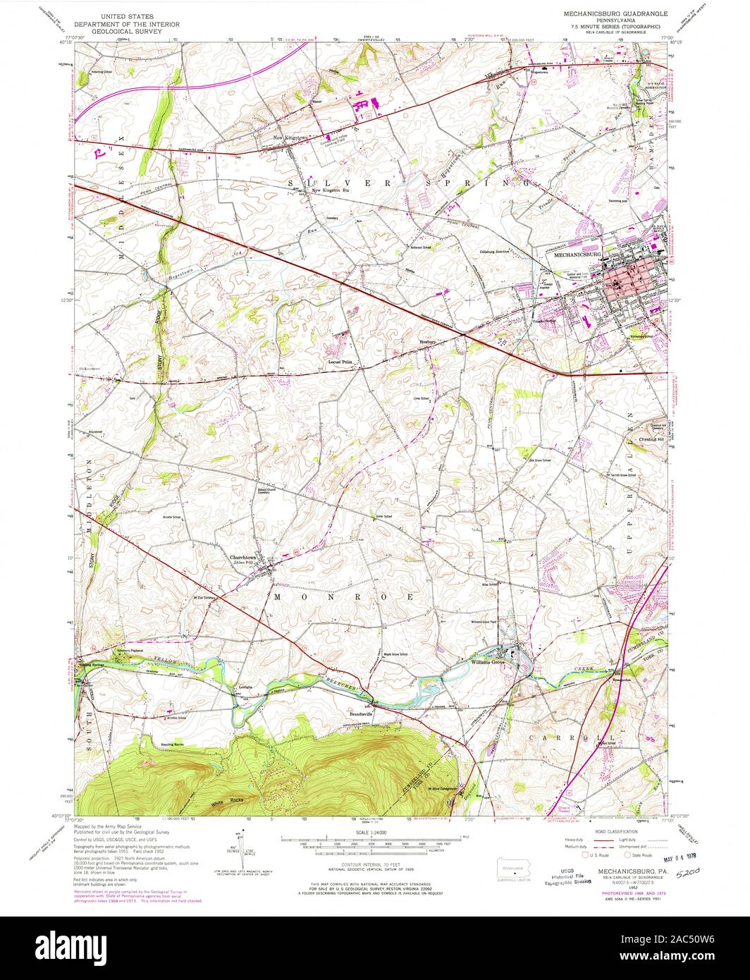 Mechanicsburg map hires stock photography and images Alamy