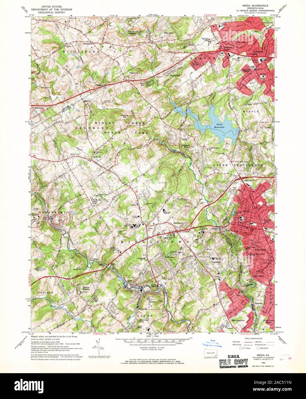 Map of media pennsylvania hires stock photography and images Alamy