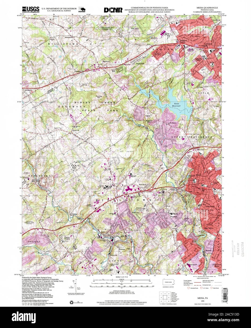 Map of media pennsylvania Cut Out Stock Images & Pictures Alamy