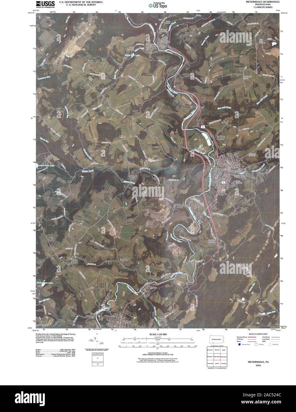 Map of meyersdale Cut Out Stock Images & Pictures Alamy